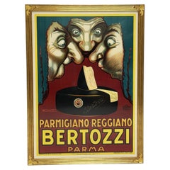 Cartel litográfico original de Achille Mauzan de 1930, «Bertozzi Parmigiano Reggiano»
