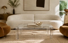 1976 Charles Hollis Jones (USA 1945-2026) Signed Lucite and Glass Coffee Table