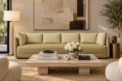 1985 B&B Italia Ottomama Viersitzer-Sofa mit Seidenbezug, italienische Moderne