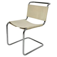 Marcel Breuer B33 Cantilever Chrome and Canvas Chair for Knoll, USA 1992