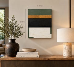 Marie Amédro French Geometric Abstract Acrylic on Panel, France 2020