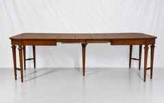 Vintage Neoclassical Extending Dining Table with 3 Leaves, USA 1940's