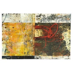 Bill Gingles “Fixing Gold” Abstract Painting on Canvas, USA 2015