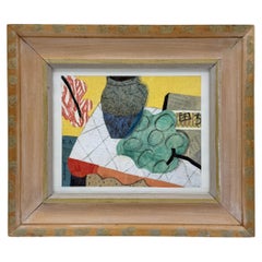 Pia Oste-Alexander “Blue Jar” Mixed Media Collage Still Life, 2006