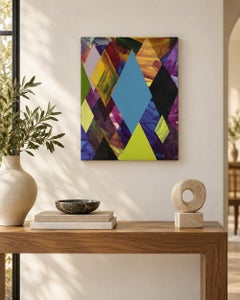 Johanna Melvin “Rhombus #5” Geometric Abstract Acrylic Painting, London 2020