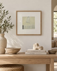 M. Michelle Minimalist Abstract Acrylic on Paper, Signed & Dated 2008