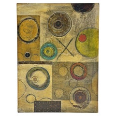 Don Quade “Brazil” Mixed Media Abstract Painting on Wood Panel, 2002