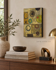 Don Quade “Brazil” Mixed Media Abstract Painting on Wood Panel, 2002