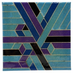Martin Dukes “Leach” Geometric Mixed Media Abstract Painting, 2020
