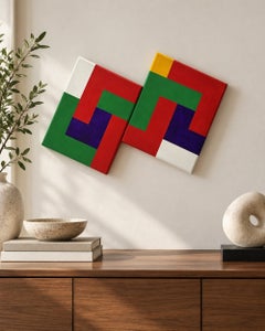 Juan José Hoyos Quiles „Encerrado“ – Geometrische Hard-Edge-Malerei, USA 2016