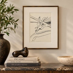 Litografía abstracta firmada por Richard Hunt, de 1972, edición limitada 35/50