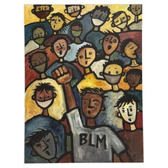 Ursula Roma, «Black Lives Matter: marcha de protesta», pintura original, 2020