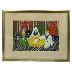 Mohamed Hamri, peinture d'art populaire moderniste marocaine, « Le chanteur unique », 1977