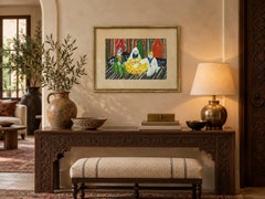 Mohamed Hamri, peinture d'art populaire moderniste marocaine, « Le chanteur unique », 1977