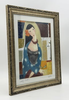 « Orange Petals » — Estampe figurative en édition limitée, signée et numérotée, n° 40/500