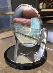 Deco Style Vanity/Makeup Mirror with Magnifying Side by Charles Hollis Jones
