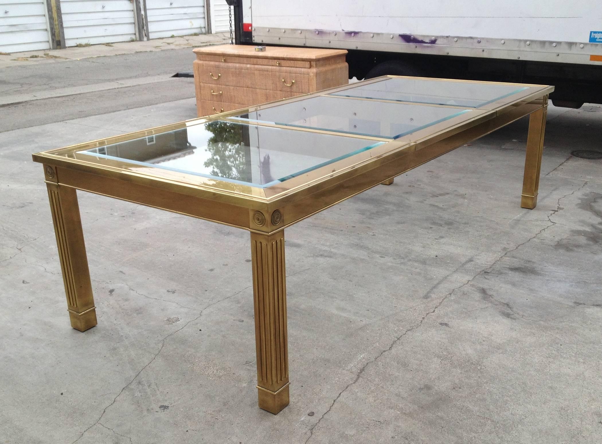 extension glass dining table