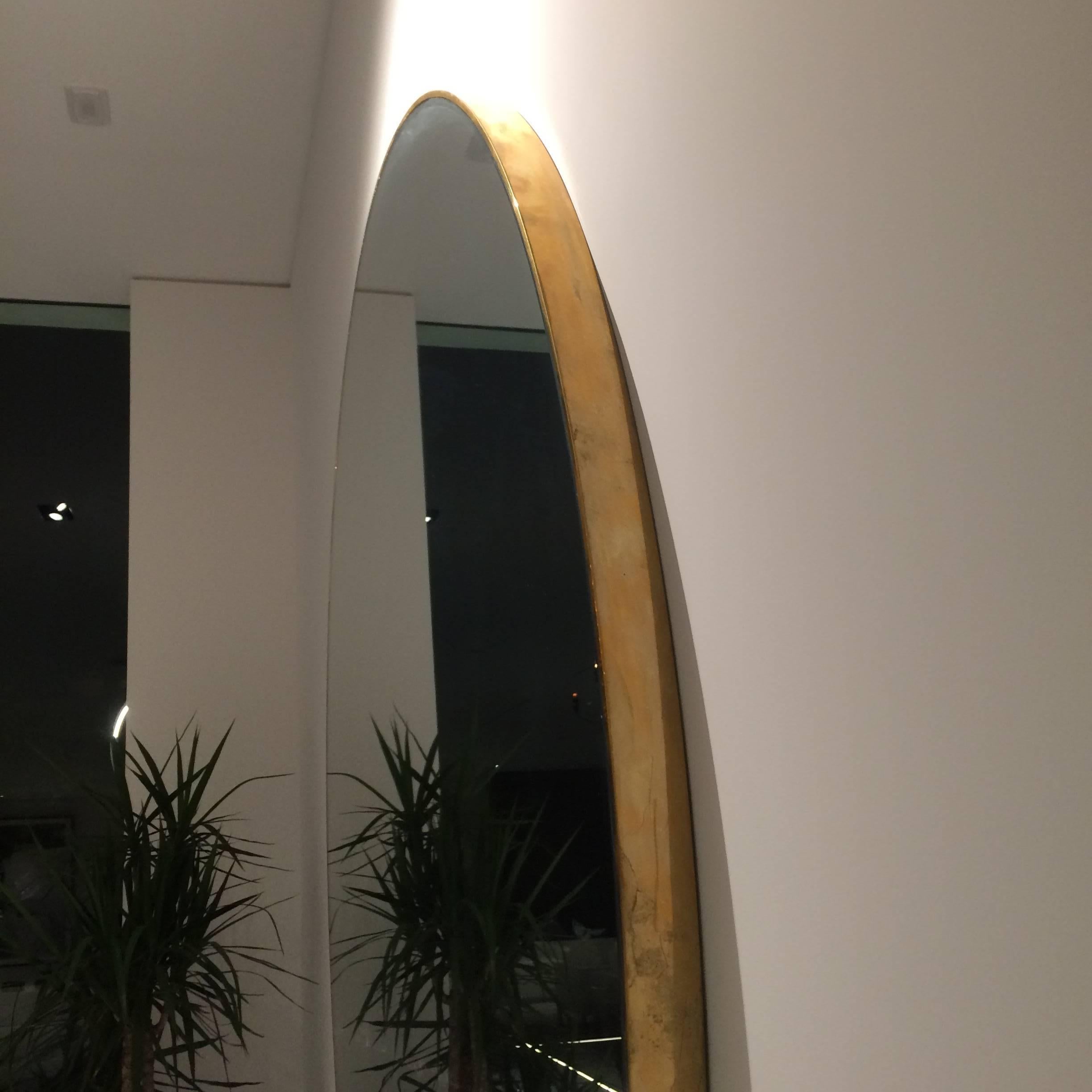 Américain Miroir mural Miroir miroir en laiton massif, édition limitée à 11 exemplaires en vente