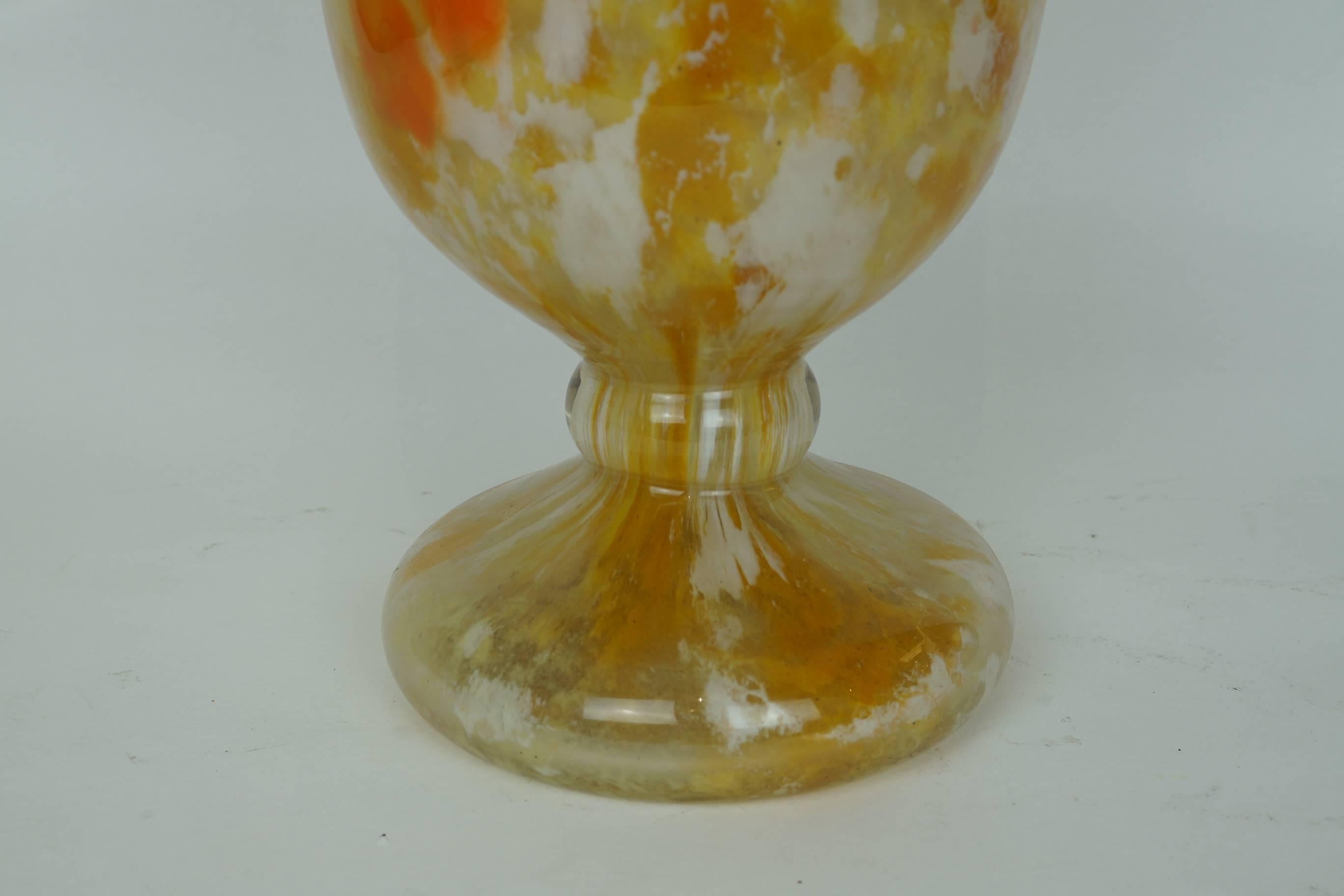 An Art Nouveau style multi-color glass vase.
Signed Schneider.
Stock Number: DA147