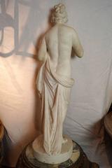 Fine Italian Neoclassical Marble Figure of Semi-Nude Maiden
