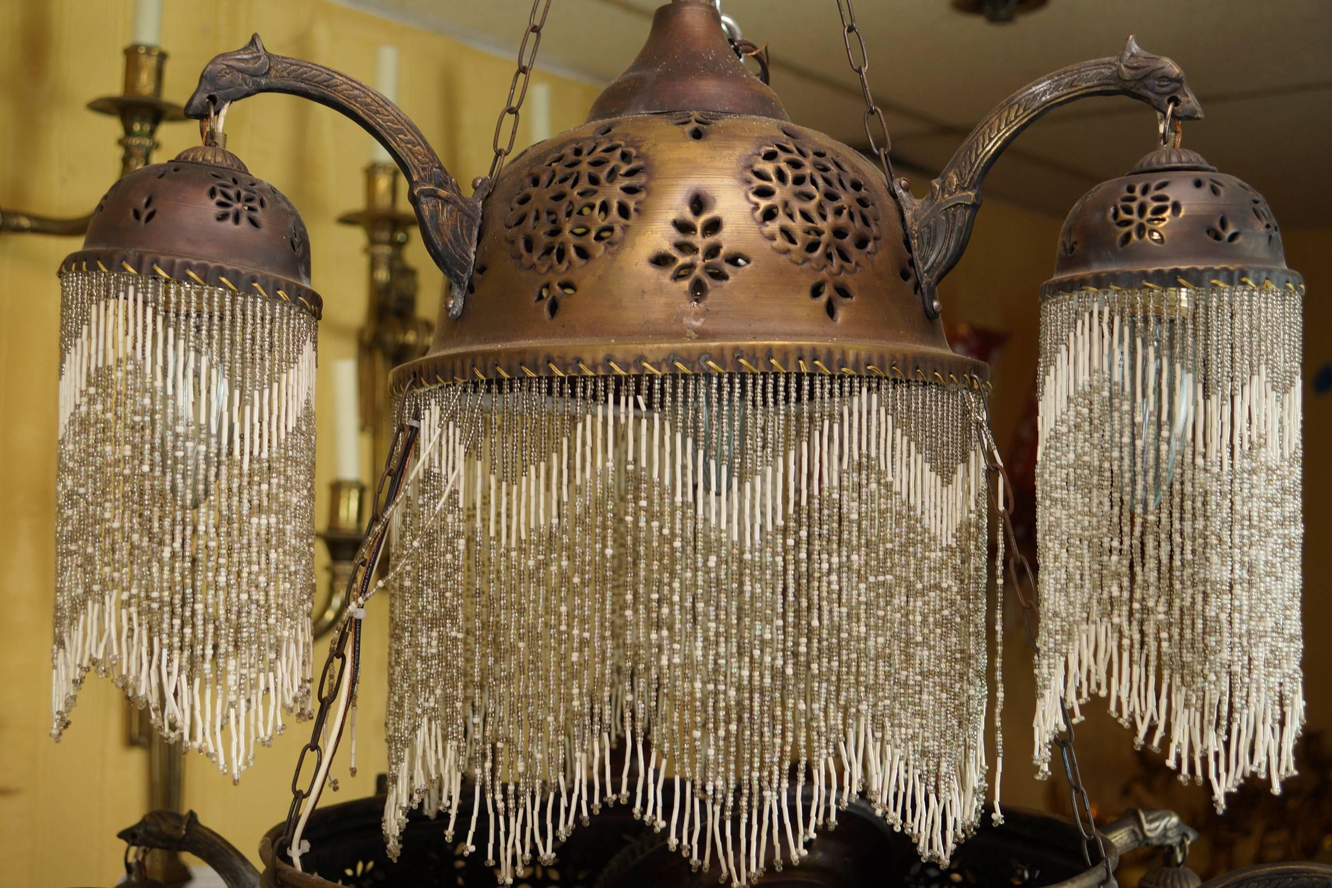 moroccan beaded chandelier