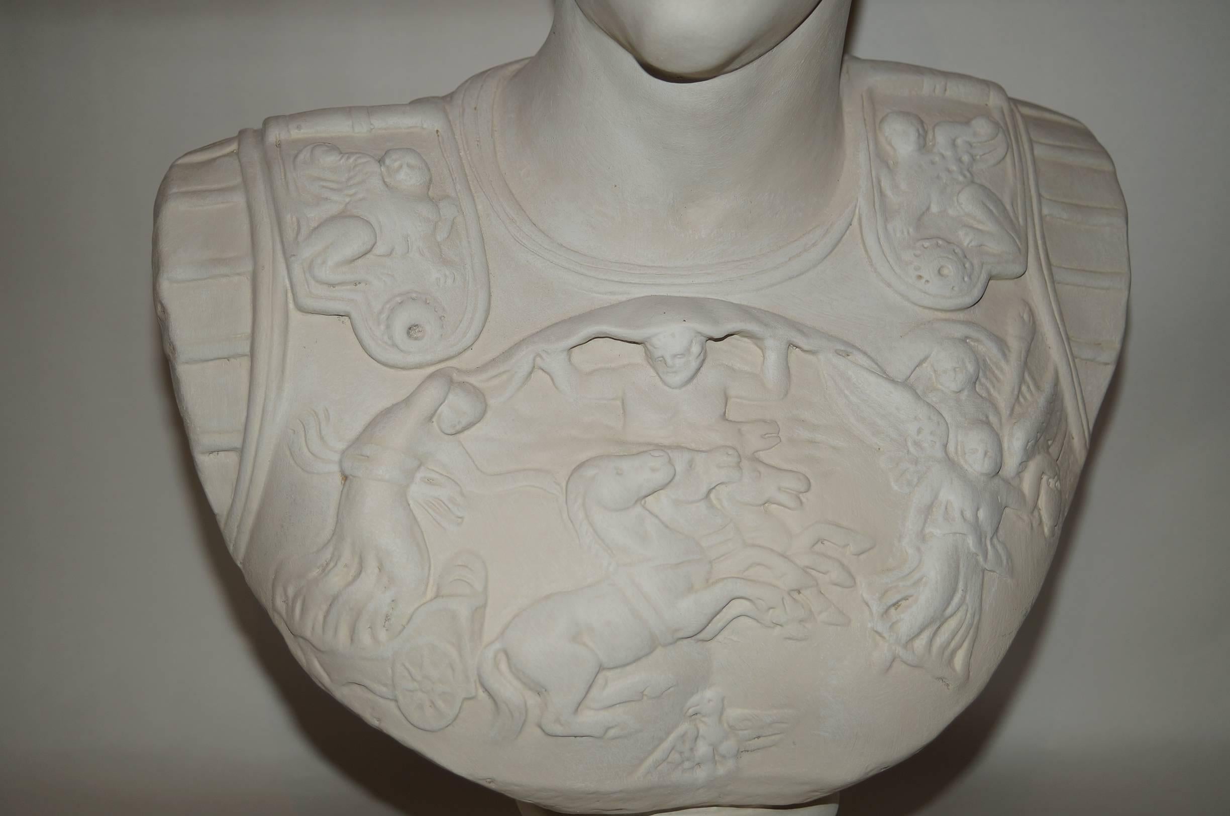 Neoclassical Plaster Bust of Caesar 2