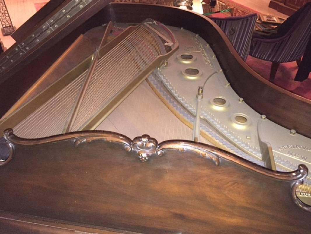Steinway AIII Louis XV Walnut Grand Piano In Good Condition In New York, NY