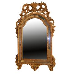 Antique Roccoco Venetian Style Giltwood and Gesso Mirror