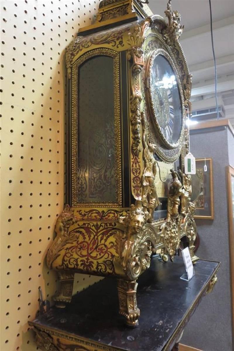 French Large Louis XIV Style Ormolu and Boulle Bracket Clock, Vincenti & Cie