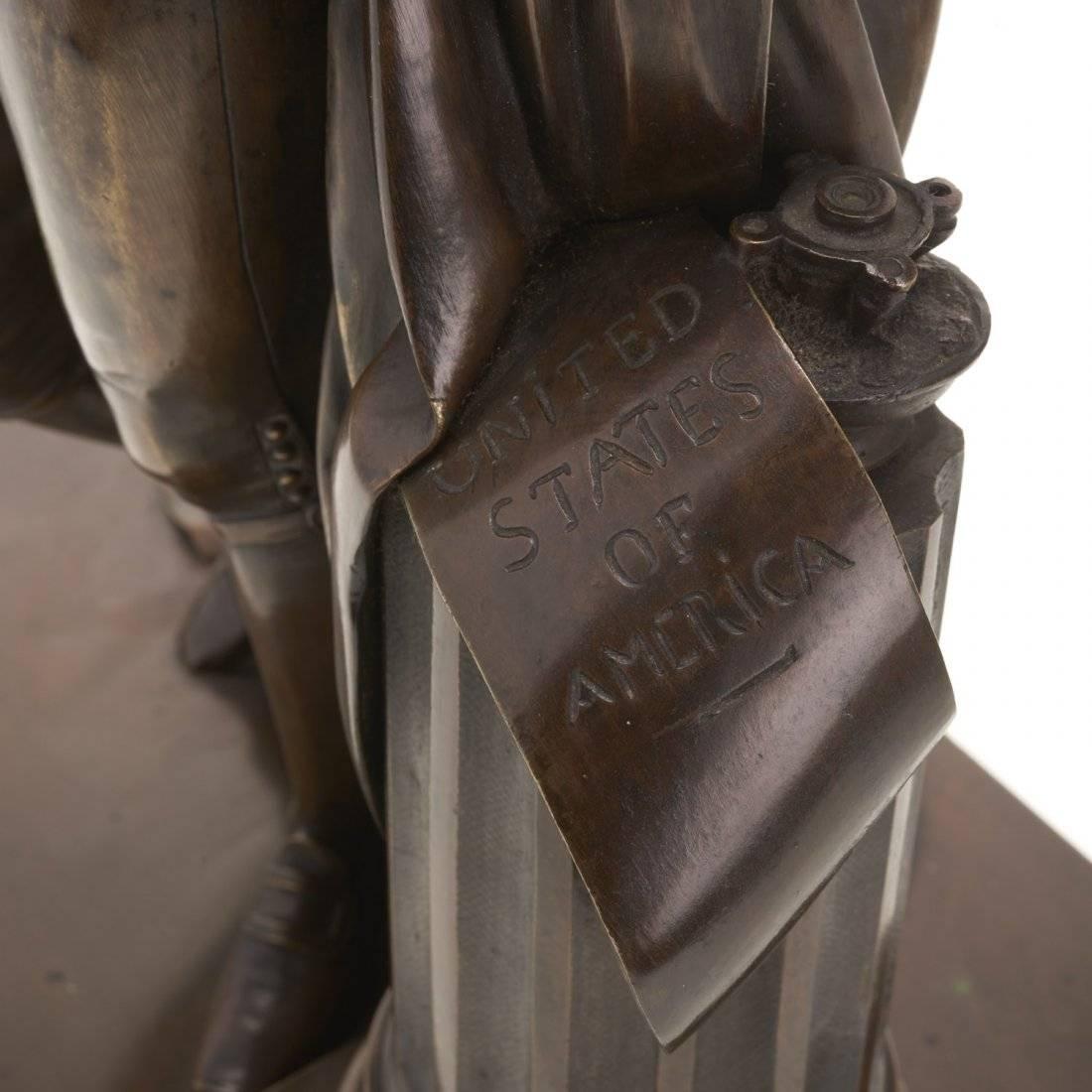 De Vaulx Bronze Sculpture George Washington Inscribed 