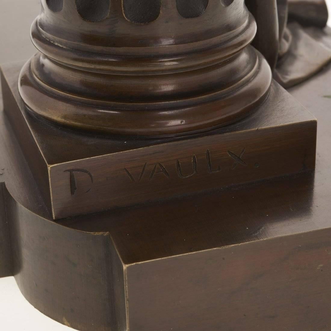 De Vaulx Bronze Sculpture George Washington Inscribed 