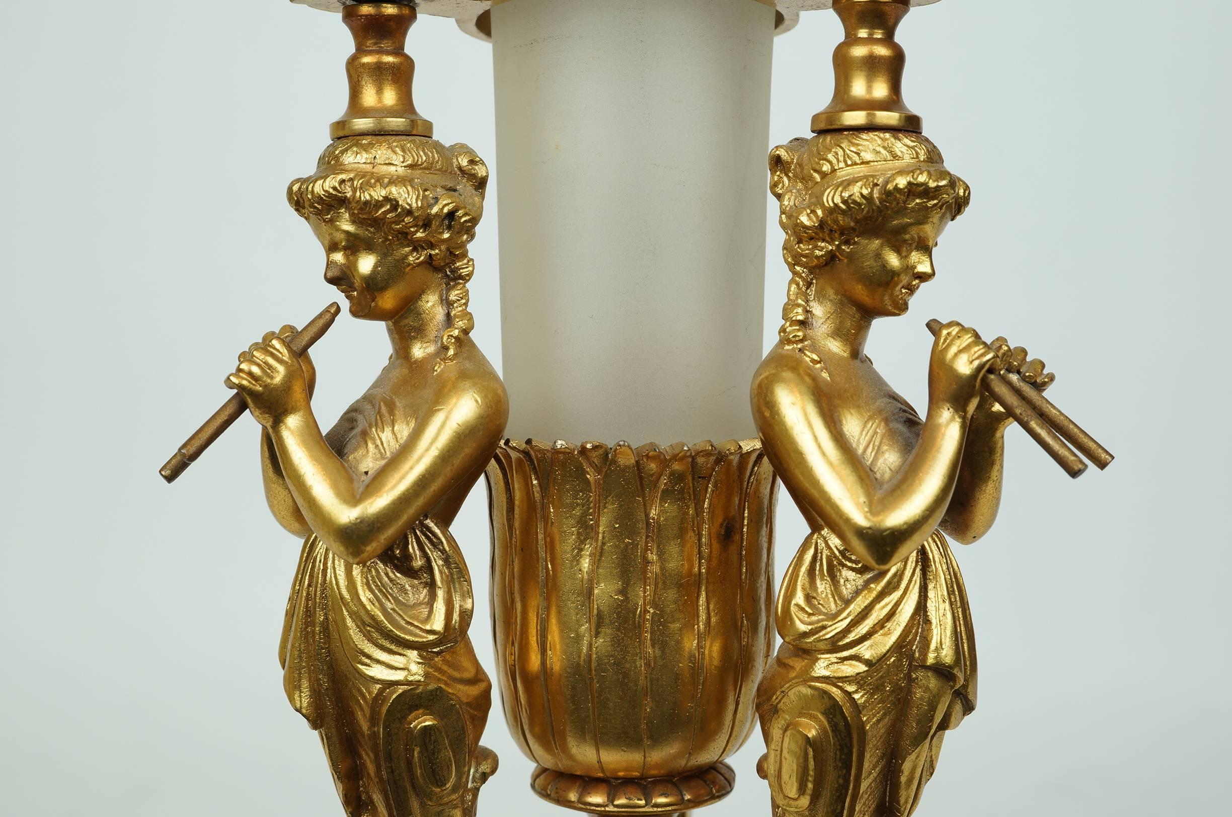 Exquisite Pair of Crystal and Bronze Campana Form Flower Centerpiece Vases In Excellent Condition In New York, NY