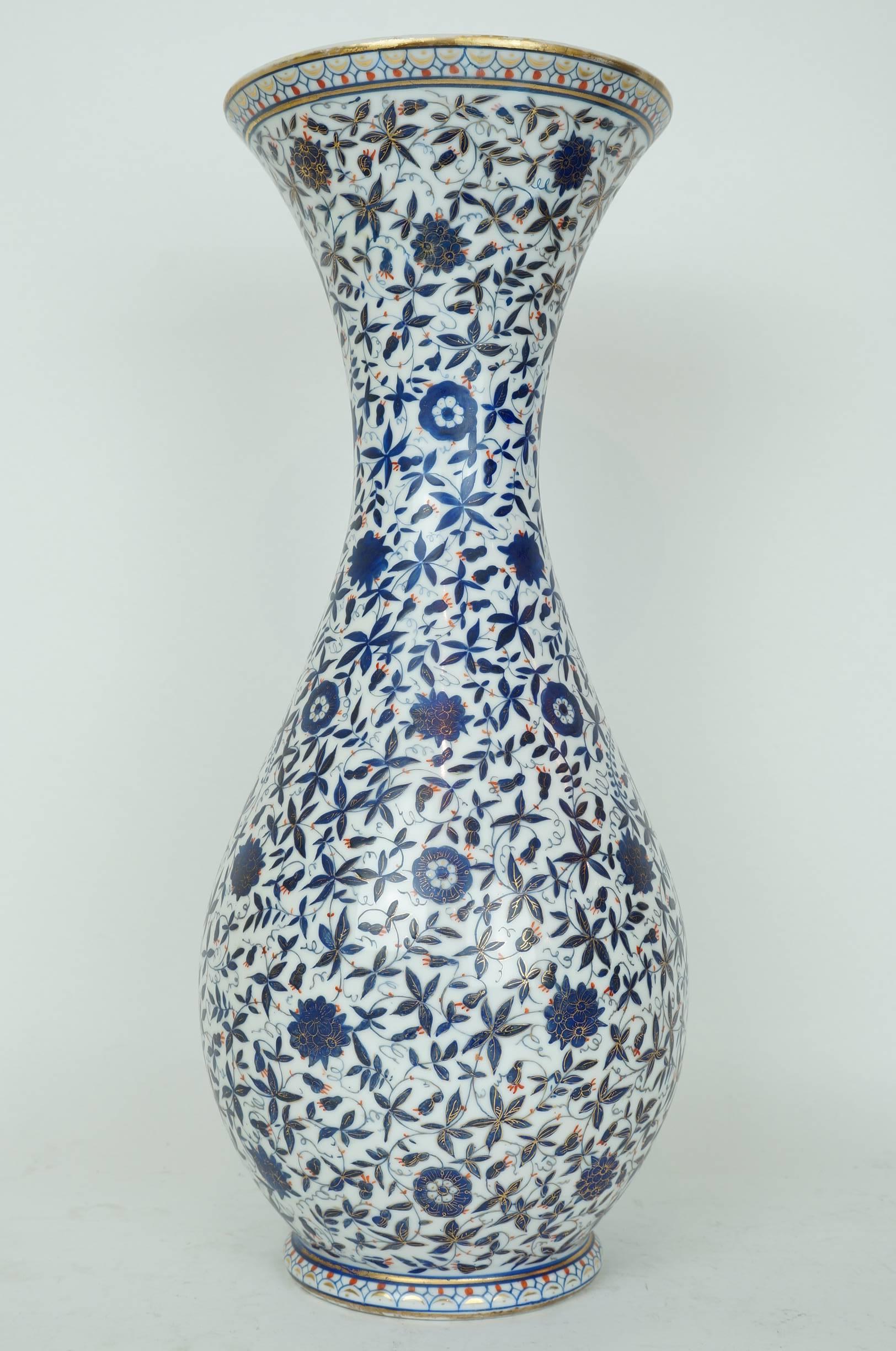 Beautiful Pair of Turkish Iznik Design Blue and White Porcelain Flower Vases
tock Number: DA141