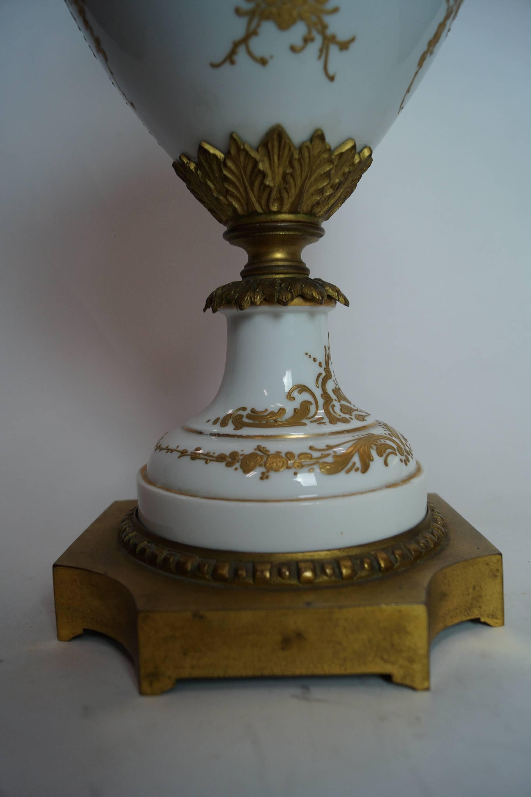 19th Century Austrian Bronze-Mounted Royal Vienna Hand-Painted Vase 3