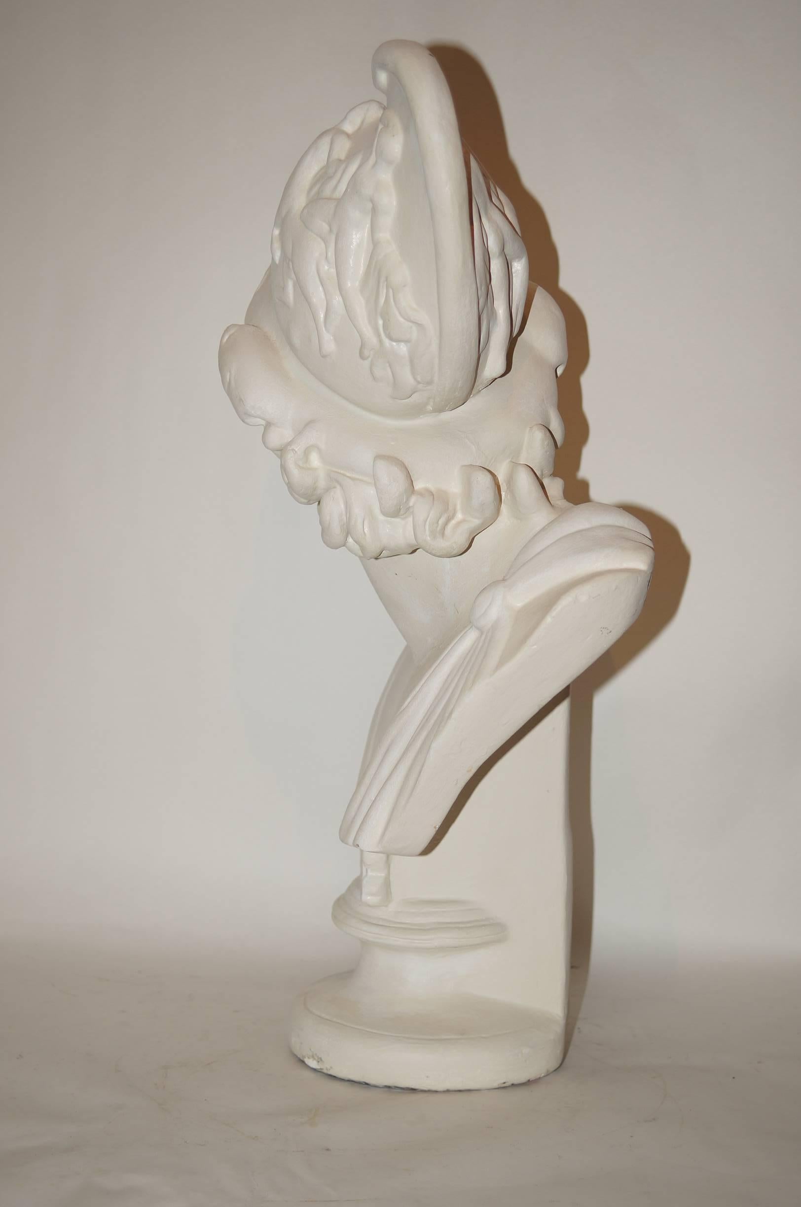 Neoclassical Plaster Bust of a Roman Warrior In Good Condition In New York, NY