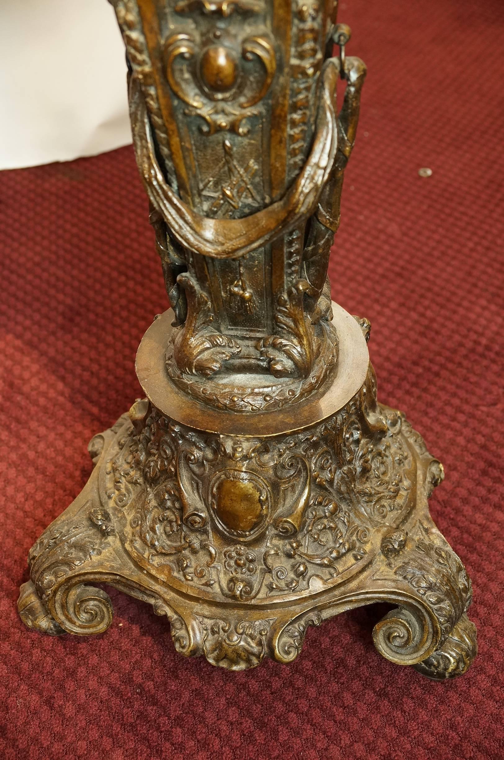 Large Pair of Gilt and Patinated Bronze Figural Torcheres 2