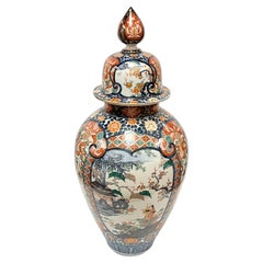 Large Antique Imari Japanese Porcelain Vase
