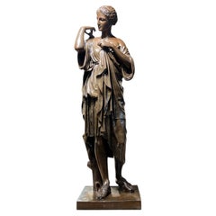 19th Century Grand Tour Bronze Sculpture of Diana of Gabii