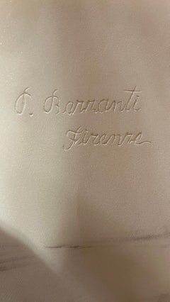After Michelangelo Italian White Marble Sculpture by Bazzanti