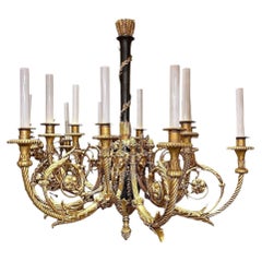 French Louis XVI Style 12-Light Chandelier