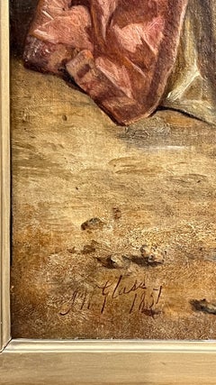 English Civil War Historical Painting James William Glass Dated 1851