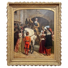 English Civil War Historical Painting James William Glass Dated 1851