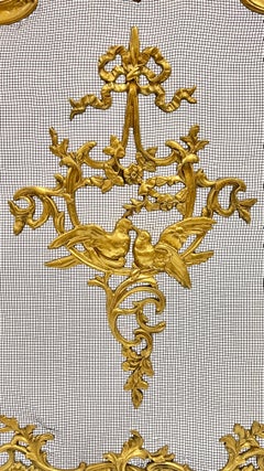 French Louis XVI Style Bronze Fire Screen