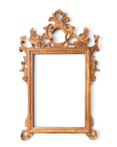 Vintage Italian Rococo Giltwood Wall Mirror / Overmantel Mirror / Pier Mirror