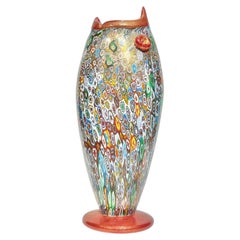 Jarrón de cristal de Murano «Millefiori» con forma de pez, de Gambaro y Poggi