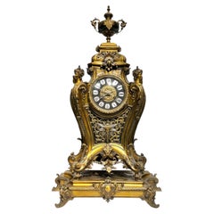 Large 19th Century Neoclassical Bronze Mantel Clock