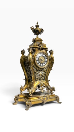 Large 19th Century Neoclassical Bronze Mantel Clock