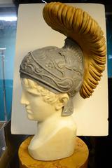 Italian Carved Multicolor Marble Bust of a Roman Warrior