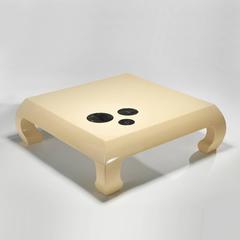 1960s French Modern Table Laquée Inclusions by Maria Pergay