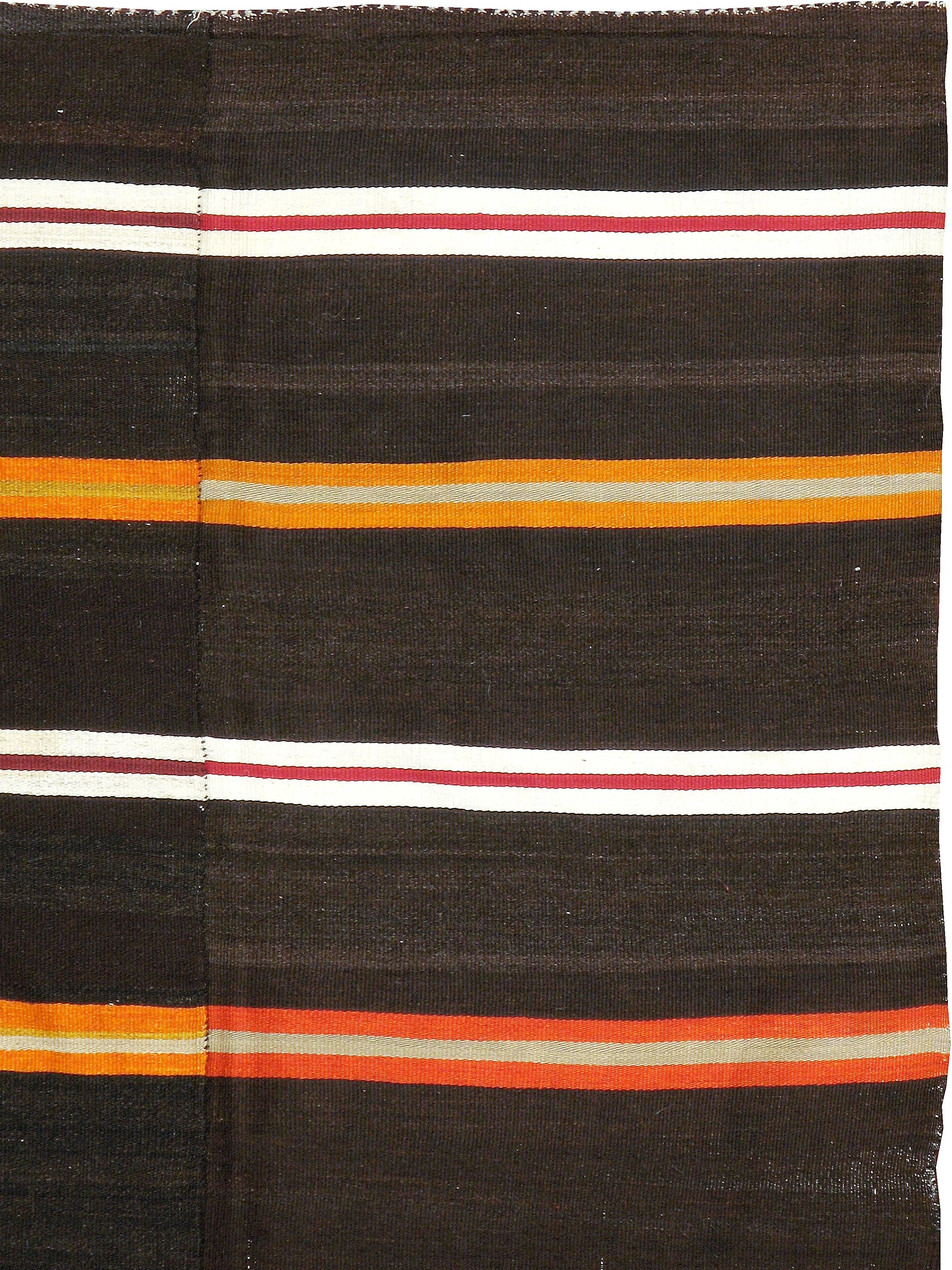 Hand-Woven Vintage Turkish Flat-Weave Kilim Rug
